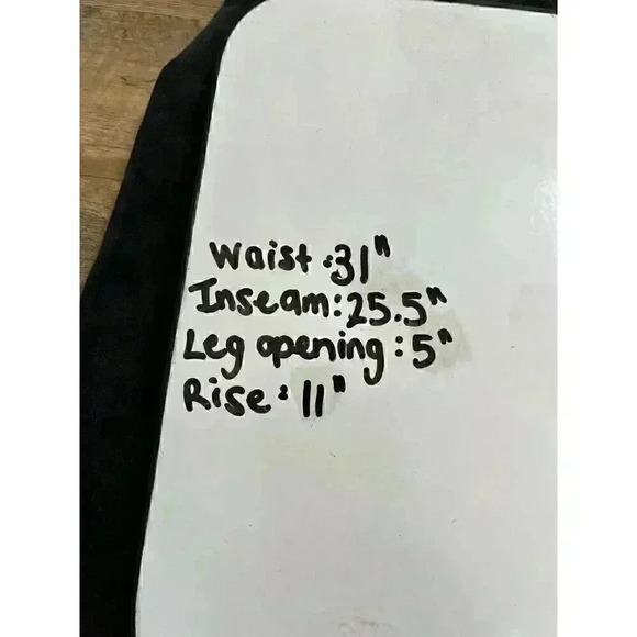 AllSaints Cigarette Button Fly Black Jeans Distressed 32 Skinny Leg Grunge - Picture 7 of 11